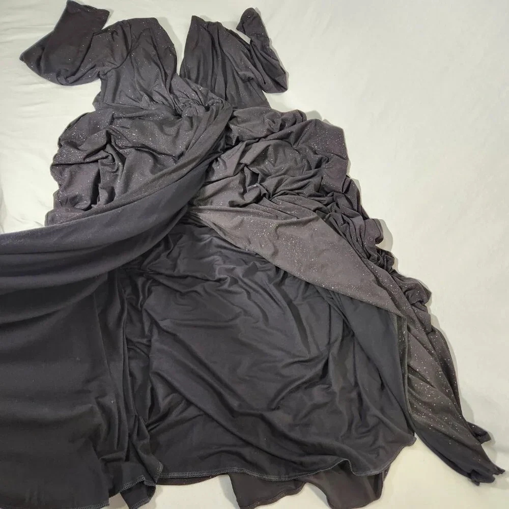 TIFFANY ROSE Maternity Isabella Glitter Black Surplice Dress Size6 USA 14/16. - Picture 8 of 16